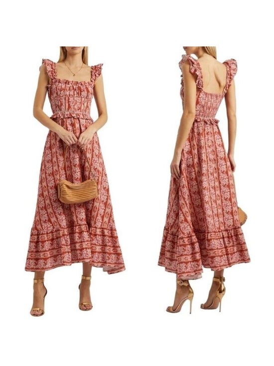 House of Harlow Dresses & Skirts - House of Harlow 1960 sz M Medium Helena Floral Linen Maxi Prairie Dress Cottage